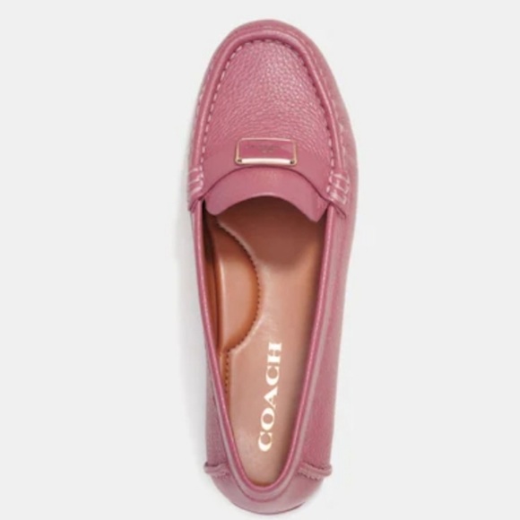 Coach Women’s Mona Leather Driver Size 9 Color Light Raspberry - Picture 2 of 11